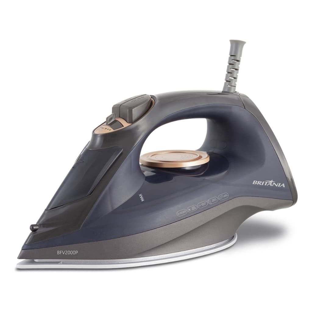 Ferro de Passar a Vapor Britânia BFV2000P Ceramic Base Cerâmica 1200W 127V Spray Autolimpeza