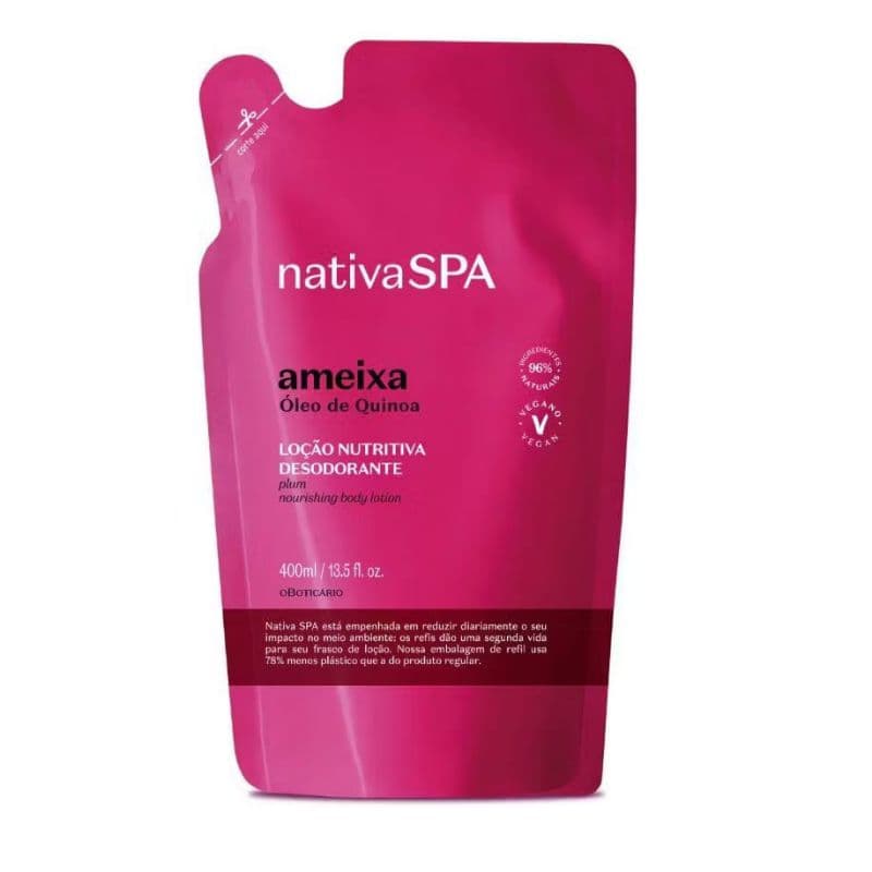 Refil creme hidratante corporal Ameixa 350g Nativa Spa
