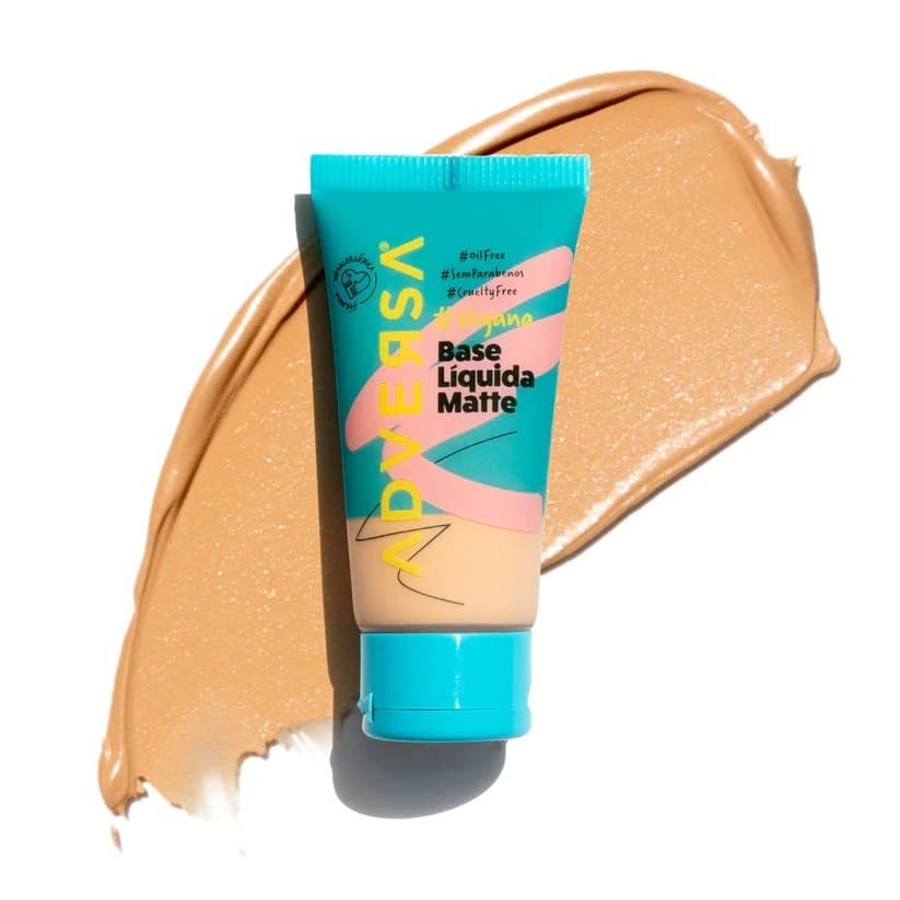 Base Líquida Adversa Vegana Matte Cobertura Média Longa Duração Oil Free 25ml