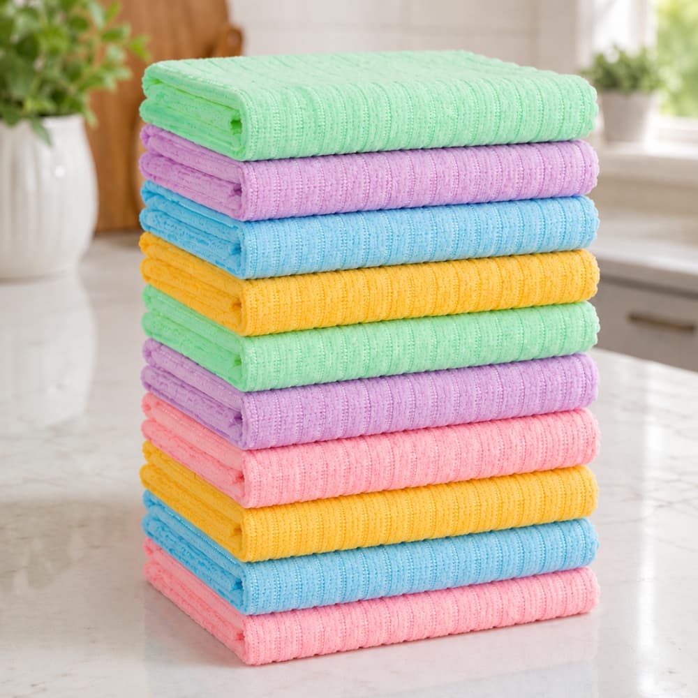 Kit C/ 20 Panos Microfibra 30X30 Limpeza Multiuso Flanela Toalha Alta Absorção Macio Carro