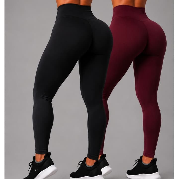 Kit 2 Calças Legging Feminina Suplex Fitness Academia Leg Cintura Alta