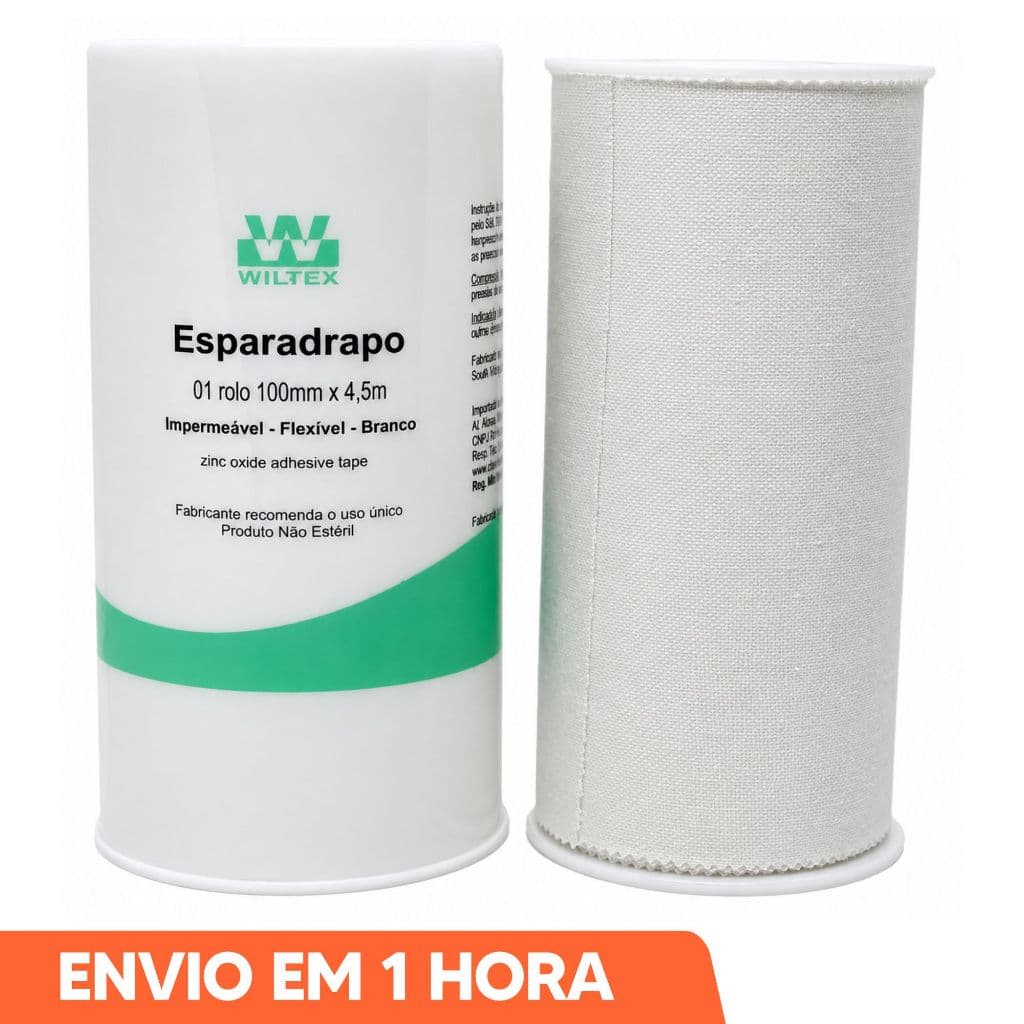 Kit Até 4un Esparadrapo Impermeável 10cm x 4,5m Wiltex