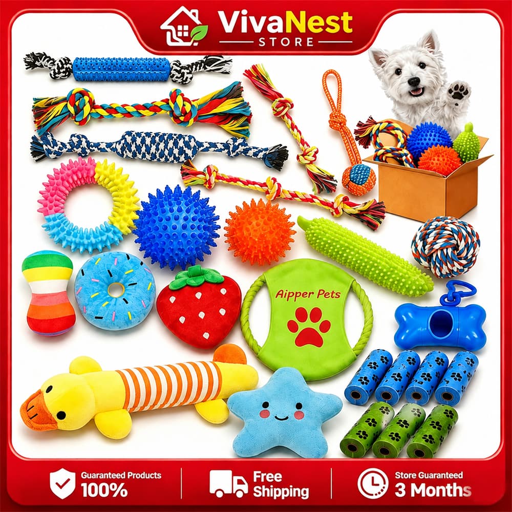 Kit 9/25 Brinquedos para Cachorro Mordedor Pet, Brinquedo Interativo com Corda e Apito, Acessórios para Cães