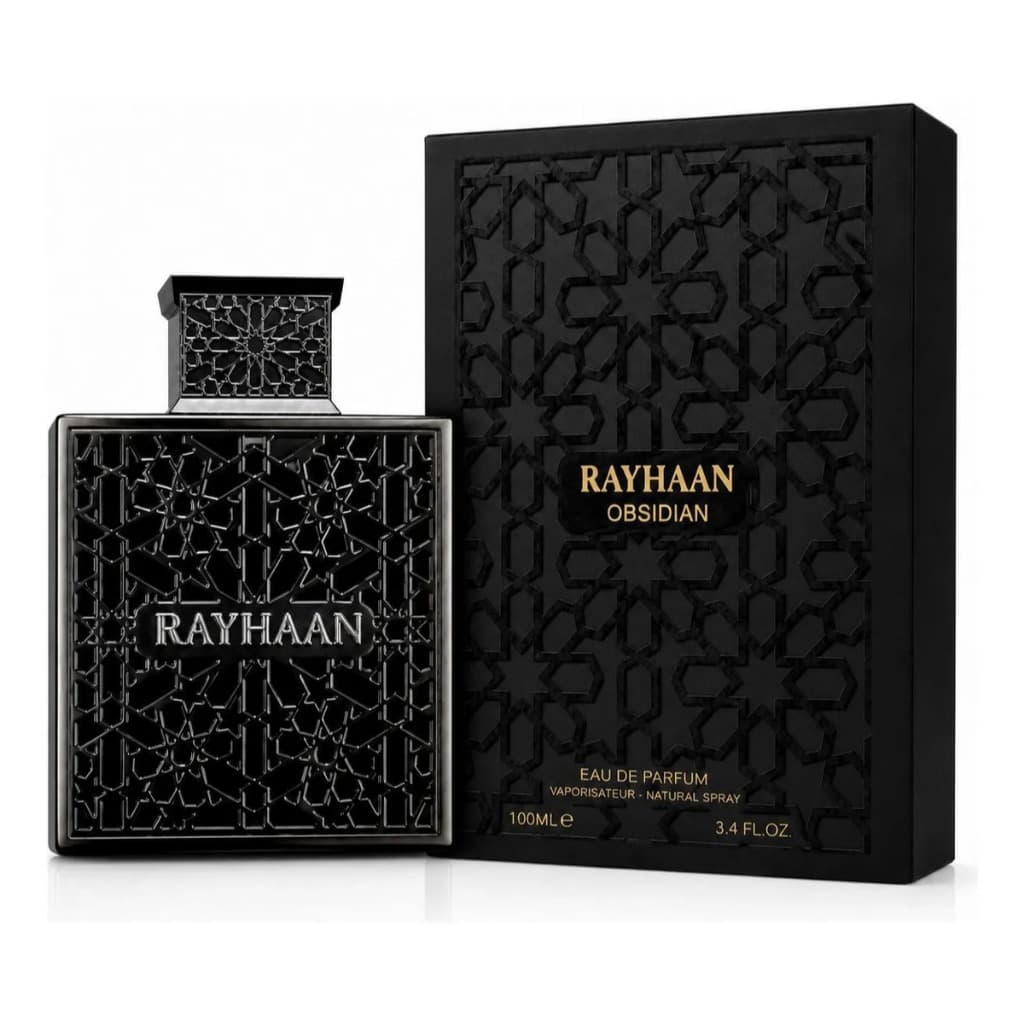 Perfume Árabe Rayhaan Obsidian EDP 100ml Masculino Original Lacrado Importado