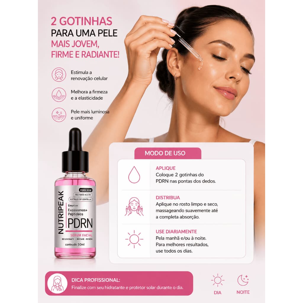 PDRN 30ml Sérum Anti-idade Exossomos Centella Firmador - Mega Oferta