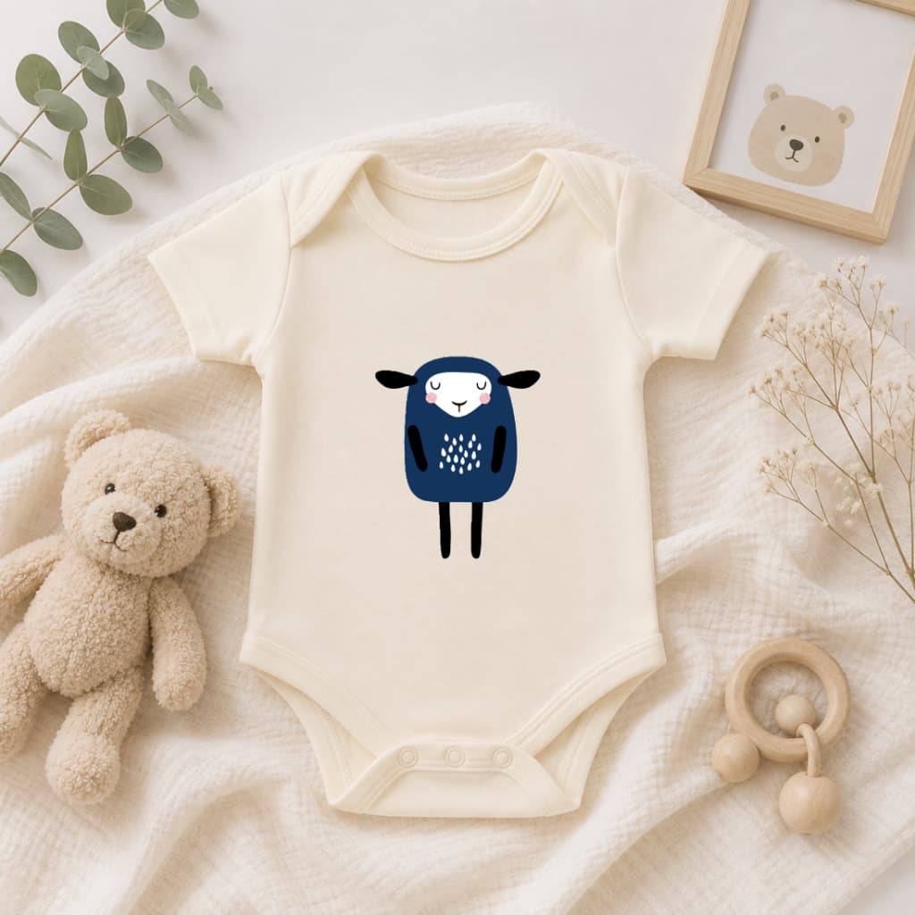 Body Bebê Ovelhinha Fofo | Body Infantil Unissex | Body Estampado Bebê | Roupa para Menino e Menina | Presente Bebê