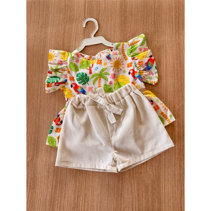 Conjunto infantil bebê menina 1 - 2 anos estampados