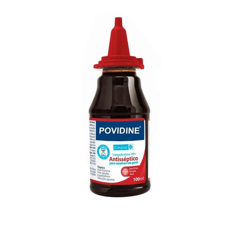Iodo Povidine Antisséptico Tópico 10% PVPI Almotolia 100ml Kit Primeiro Socorros Atacado