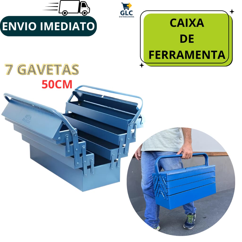 Caixa De Ferramenta 7 Gavetas Aço Reforçado - Fercar