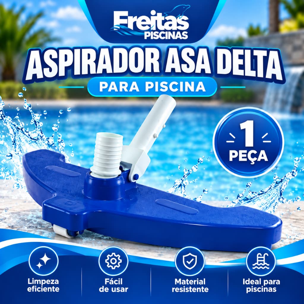 Aspirador Jumbo Escova Para Limpeza E Manutenção Piscina