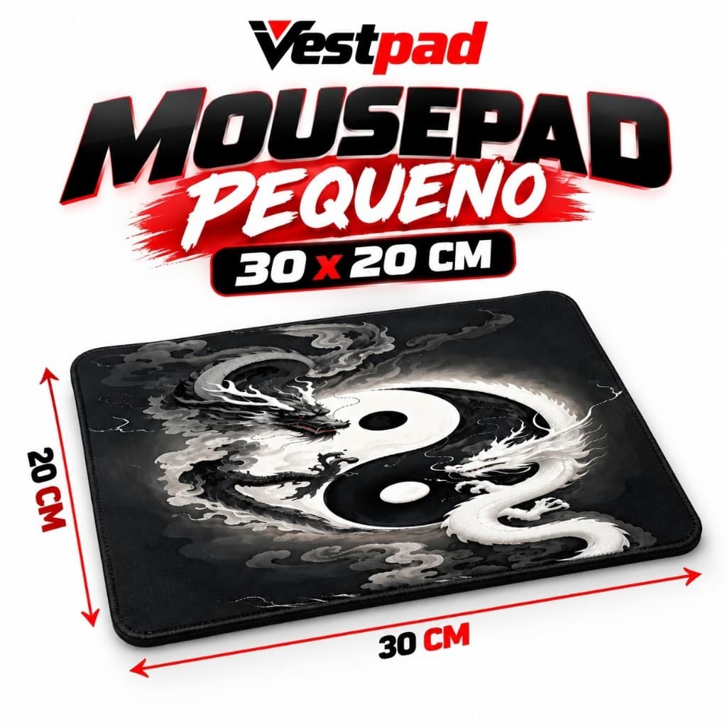 Mousepad Gamer Pequeno 30x20 Estampa Anime Alta Precisão Base Borracha para PC Gamer Notebook