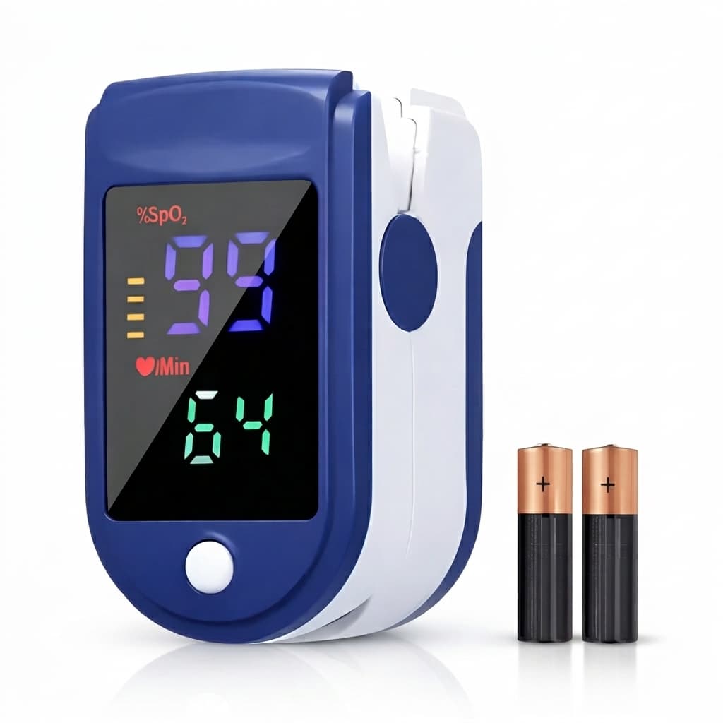 Oxímetro Digital de Dedo Medidor Saturação Oxigênio BPM SpO2 e Batimentos Portátil