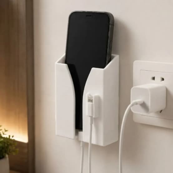 Suporte celular Smartphone parede universal Iphone apple Samung Xiaomi com porta cabo carregamento de parede sala quarto