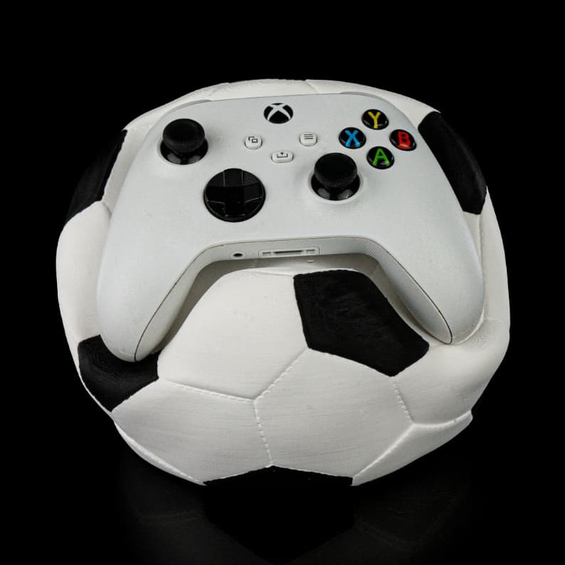Suporte de Mesa Bola de Futebol Murcha Impressão 3D para Controle Videogame PS5 Xbox