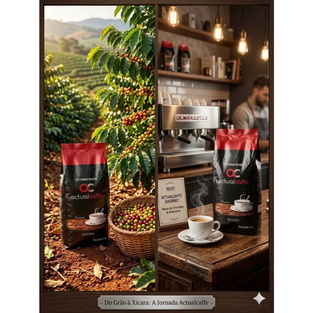 Café Torrado Em Grãos Actualcaffe Gourmet 1kg