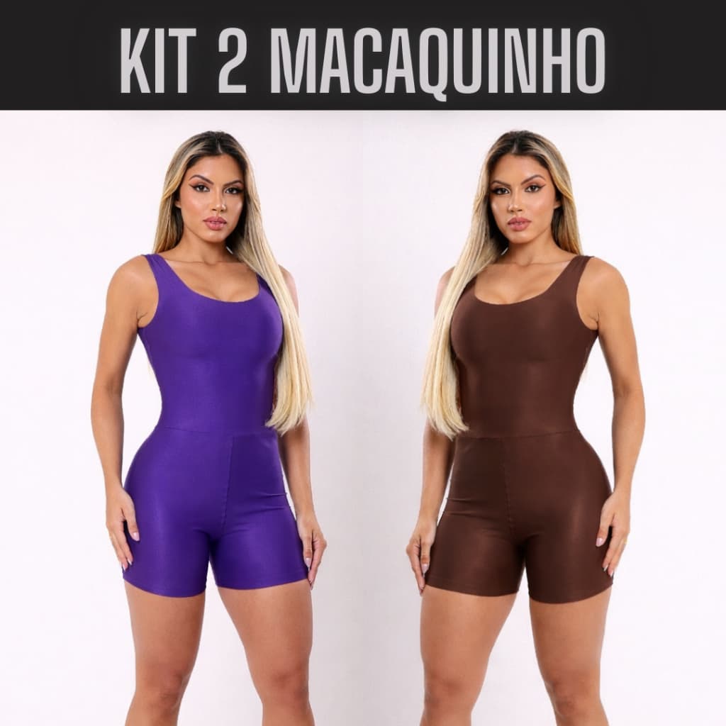 KIT 2 MACAQUINHO CURTO FITNESS FEMININO ACADEMIA TREINO MUSCULAÇÃO