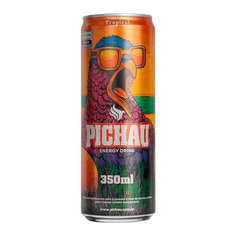 Energético Pichau Tropical, 350ml, Com Açúcar