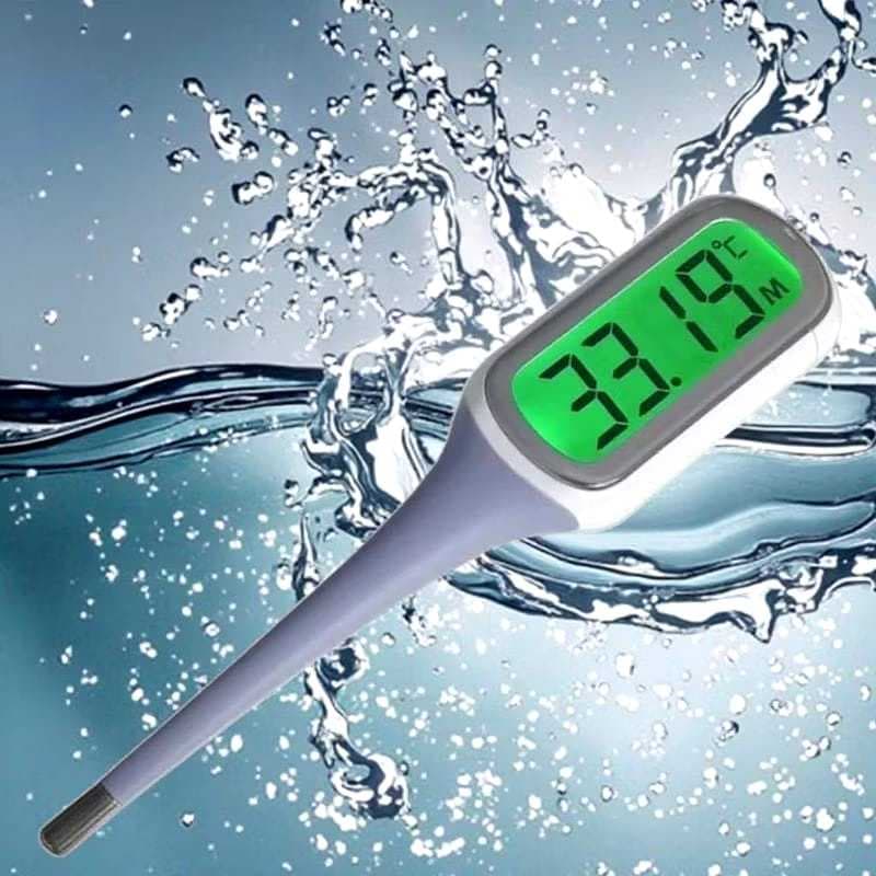 Termômetro Super Rápido Digital HS-33 – mede em 8s, a prova d'água, visor com 3 cores para leitura rápida e fácil!