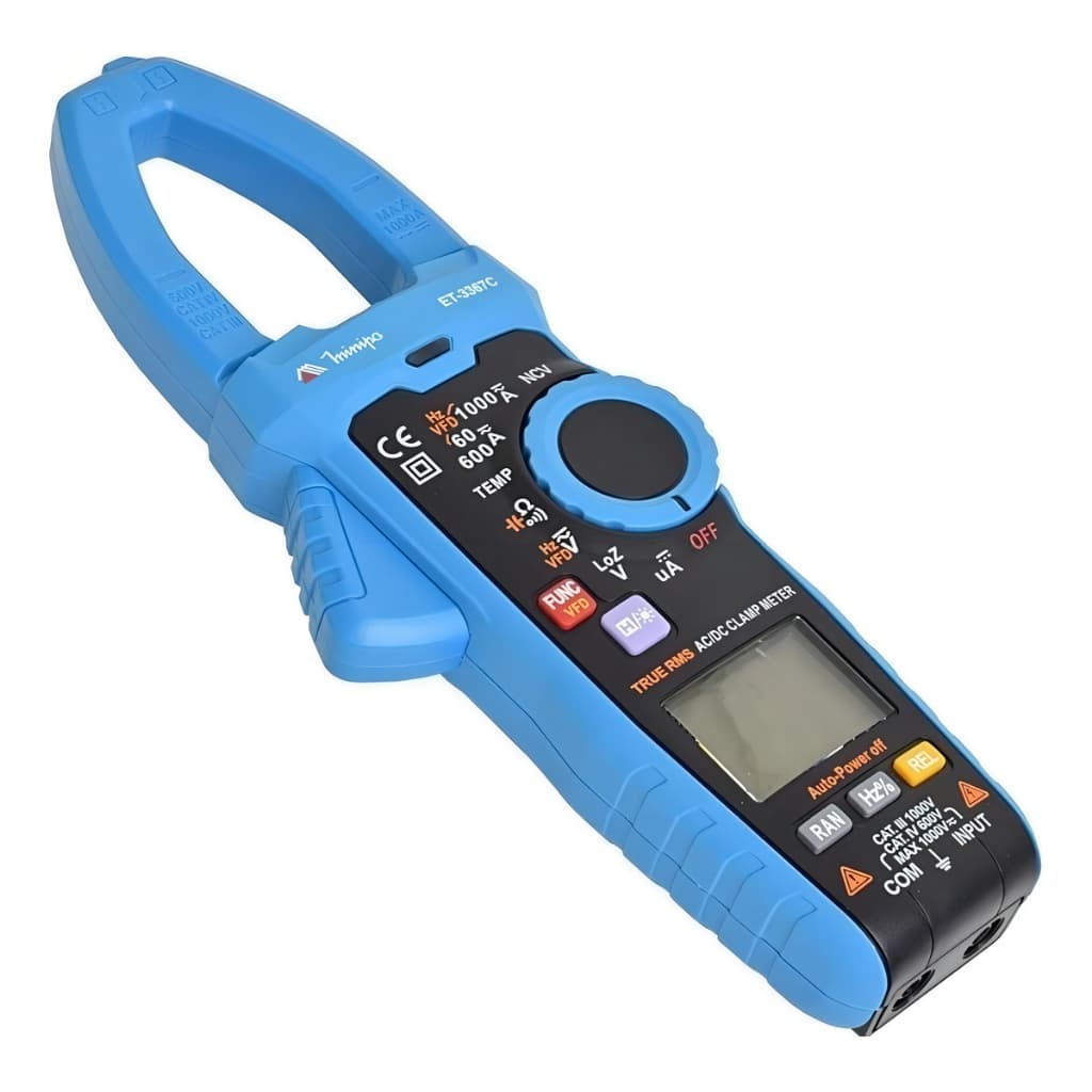 Alicate Amperímetro Digital Minipa ET-3367C True RMS 1000A