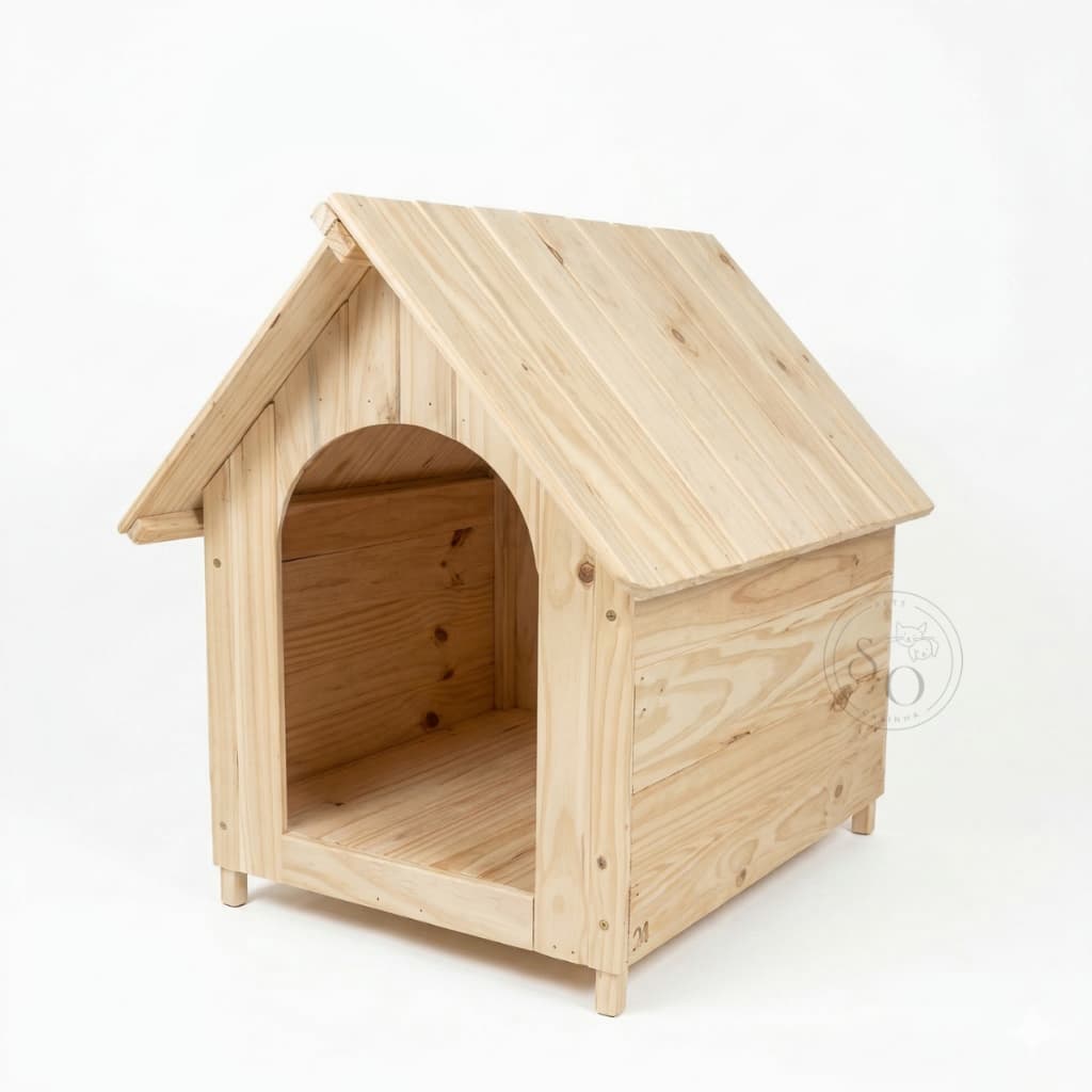 Casinha Para Cachorro N1 Casa Duas Águas Madeira Pinus Cães E Gatos Porte Pequeno Pet