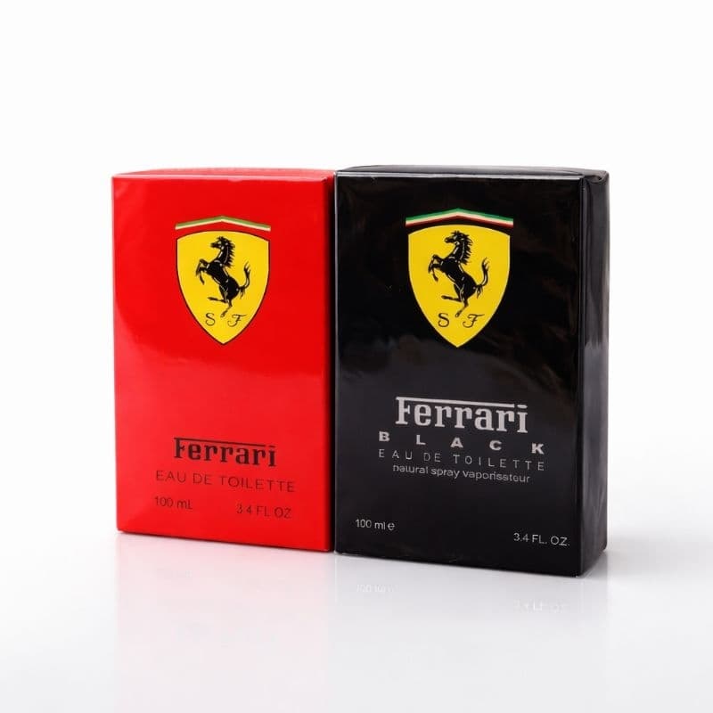 Kit de 1 até 2 Perfume Ferrari Black + Red 100ml Masculino Importado EDT Alta Fixação Envio Rápido
