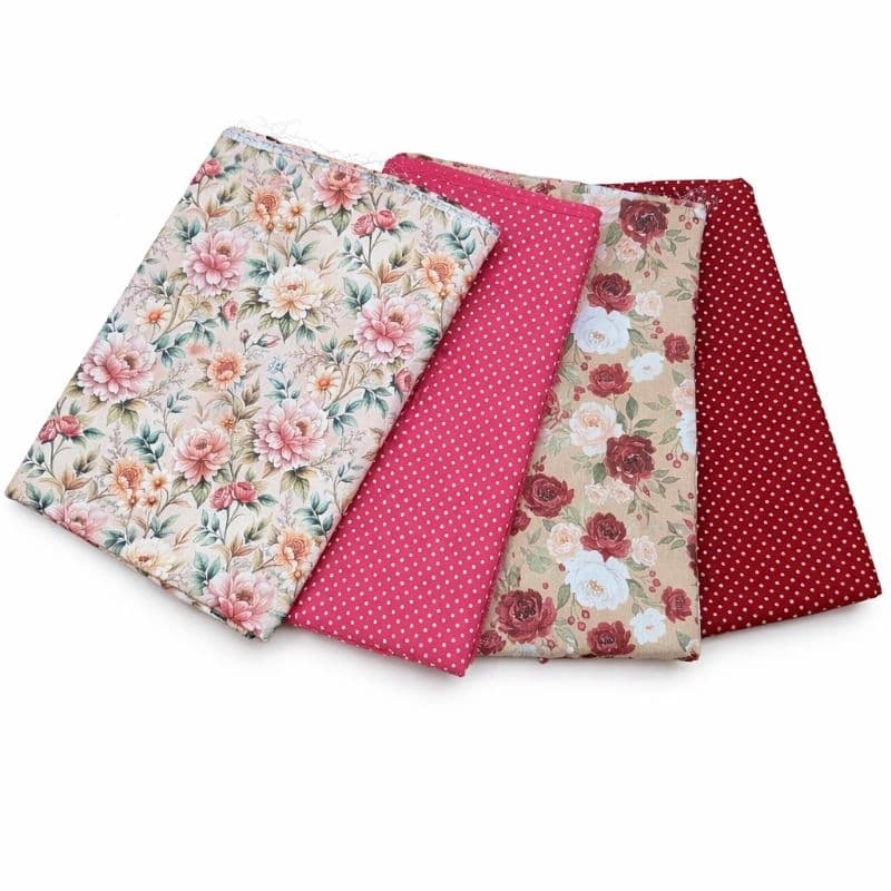 Kit Composê Tecidos Tricoline | 2 ou 4 Estampas Coordenadas para Patchwork e Costura Criativa