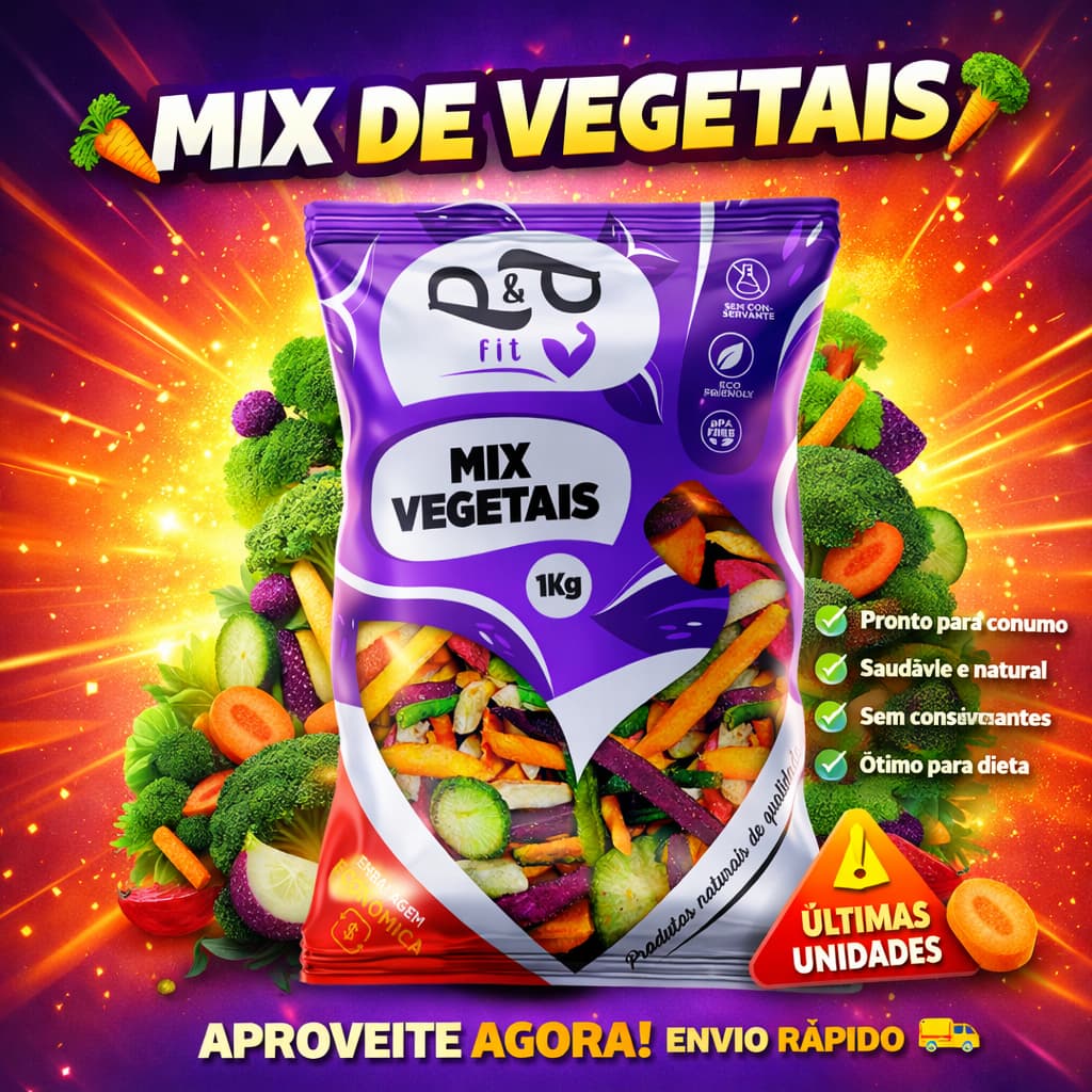 Mix Chips Vegetais e Legumes Crocantes – Snack Saudável Natural
