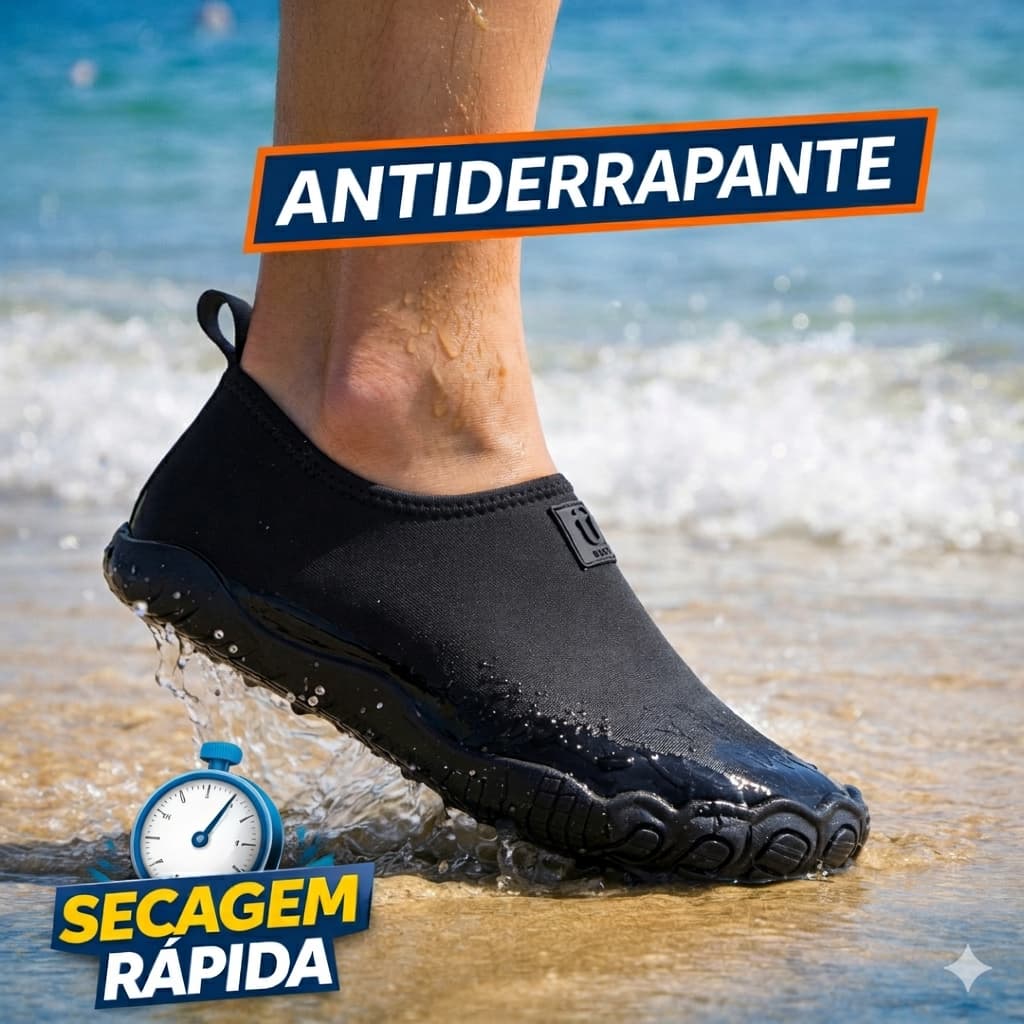 Sapatilha Aquática Antiderrapante Neoprene Praia Piscina Cachoeira Confortável Secagem Rápida Unissex