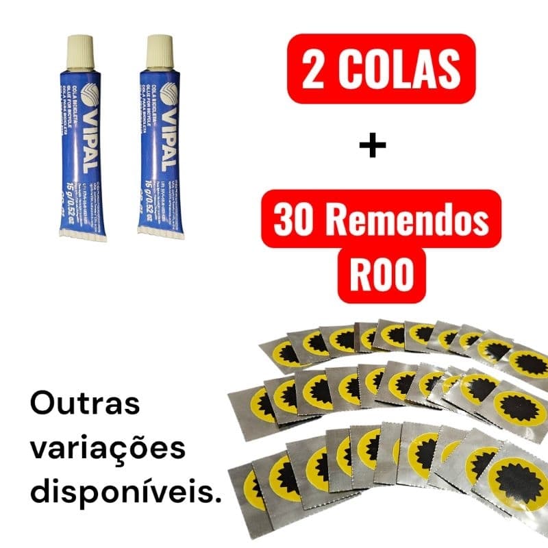 Remendos R-00 +  Colas Vipal CB-01 | Reparo de Pneu Bicicleta e Moto ‍️