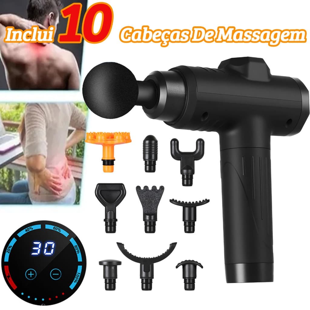 Pistola De Massagem Fascial Portátil, Pistola Massageadora Profissional Massageador, Elétrico Para Relaxamento Muscular