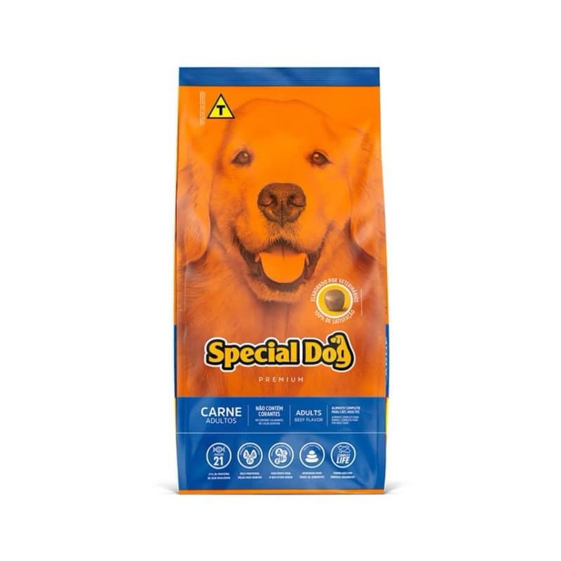 Ração para cachorro Special Dog Premium Adultos Carne - Nutrição Completa e Saborosa