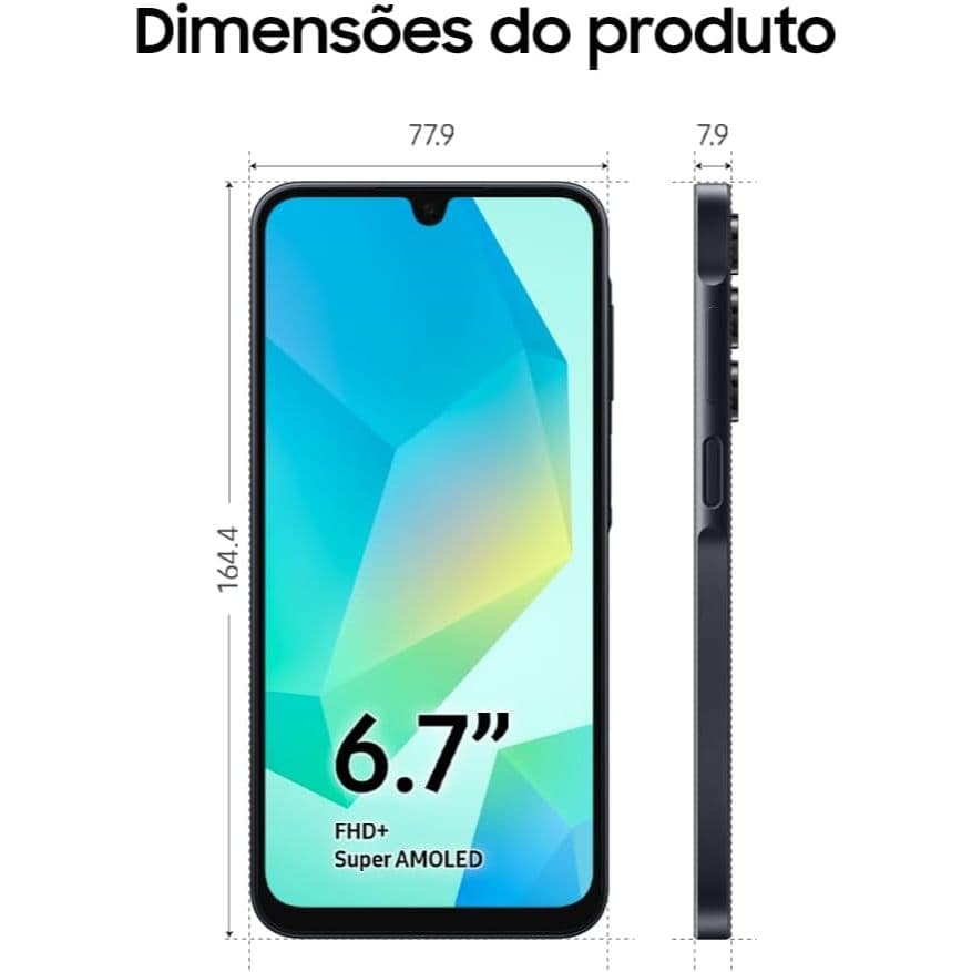 Celular Samsung Galaxy A16, 128GB + 8GB RAM, Câmera de até 50MP, Tela 6.7", NFC, IP54, Bateria 5000 mAh - cinza