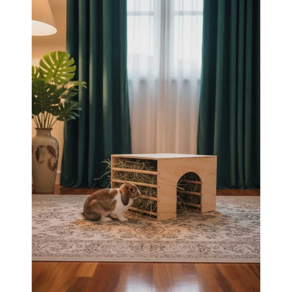 CASINHA PORTA FENO PARA COELHOS - PORQUINHO DA INDIA
