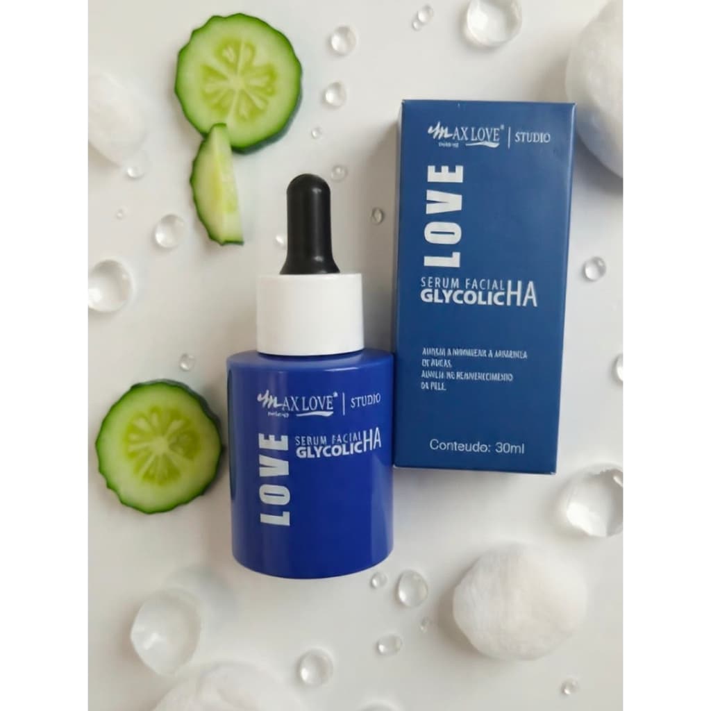 Sérum Facial Glycolicha Max Love – Anti-idade, Rejuvenescimento e Redução de Rugas