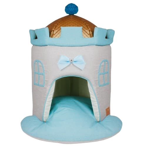 Casinha Pet Castelo Realeza Azul Bonito Pra Cachorro