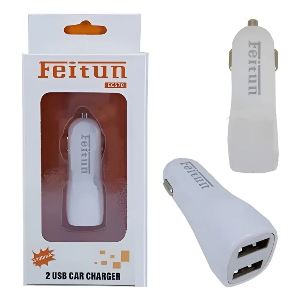 Carregador Veicular Feitun 2 Entradas Usb  Car 2 usb para carro