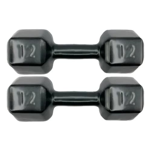 Par de Halter Sextavado Emborrachado 10kg Academia Musculação Fitness