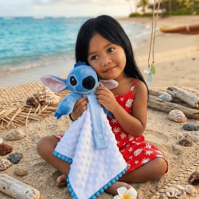 Naninha Stich e Angel Bebê Pelúcia Macia com Prendedor de Chupeta!