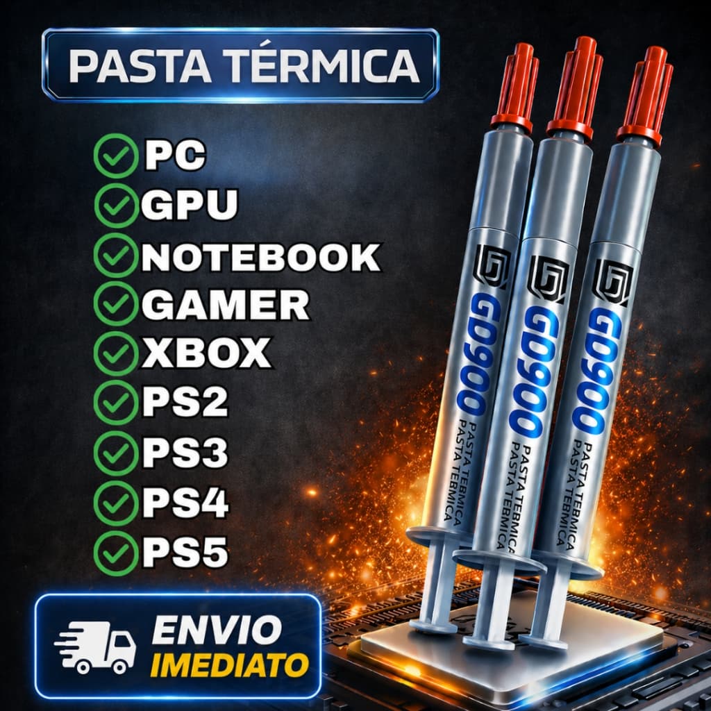Pasta Térmica Prata Para Processador PS2 PS3 PS4 Notebook Placa de Vídeo e PC GD900 Alta Performance