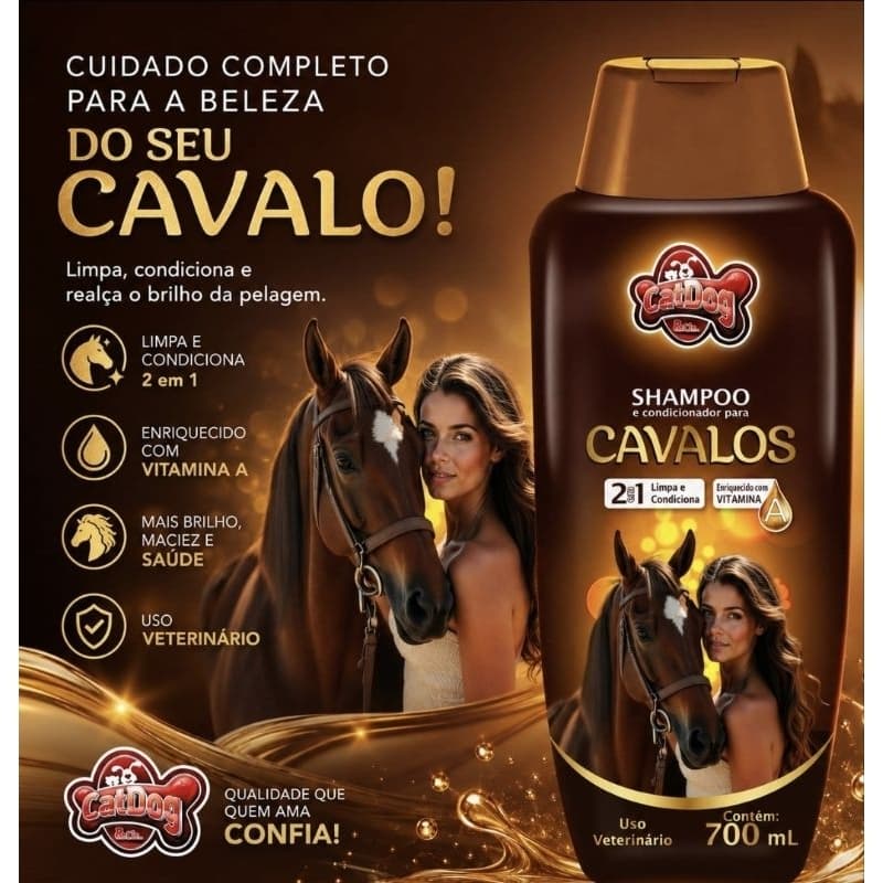Shampoo Para Cavalo Hose Vitamina 700ml - Brilho e Maciez e Nutrição Para Crinas e Cabelo