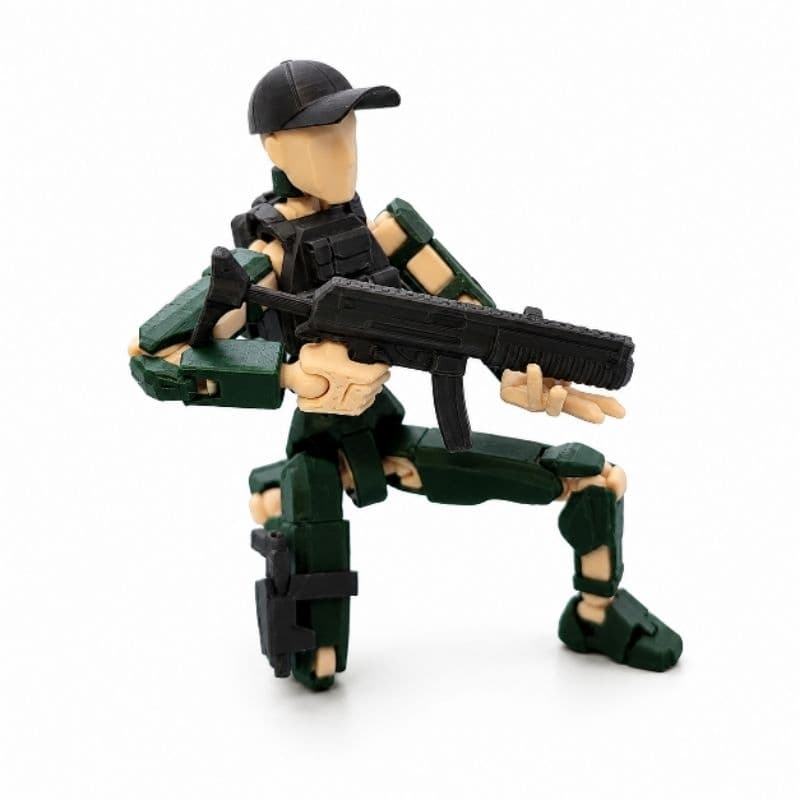 boneco de ação articulado militar com acessórios já montado envio rápido