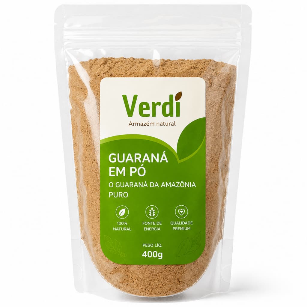 Guaraná em pó puro amazônico cafeina energético