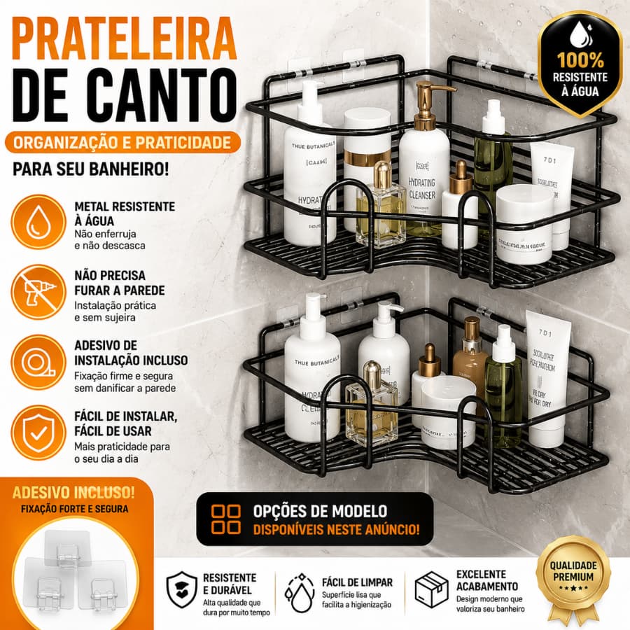 1/2/3/4 Pecas Suportes Organizadores De Metal Rack De Parede Banheiro Prateleiras Porta Shampoo