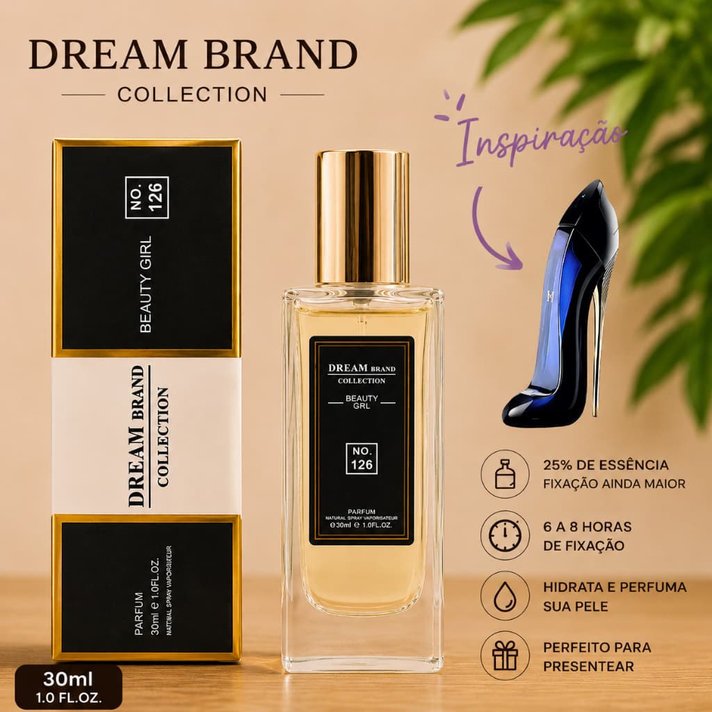 Perfume Tubete Feminino N°126 Dream Brand 30ml Inspiração Importada
