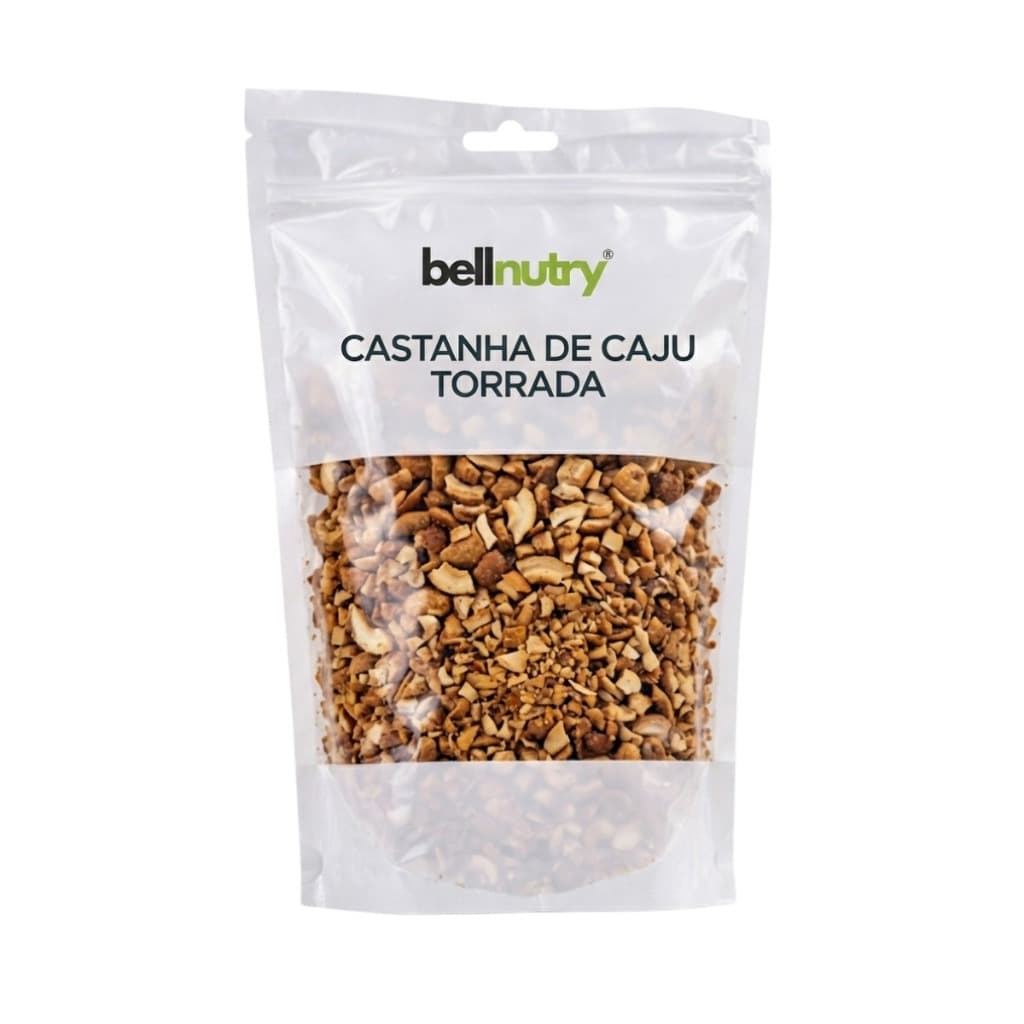 Castanha de Caju Torrada Sem Sal 500g - Bellnutry Snack Natural Saudável