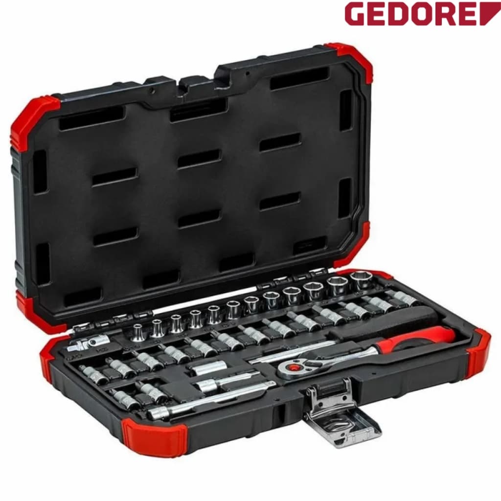 Jogo Soquete 1/4 Sextavado 33 Pçs Catraca Gedore Red R49003033