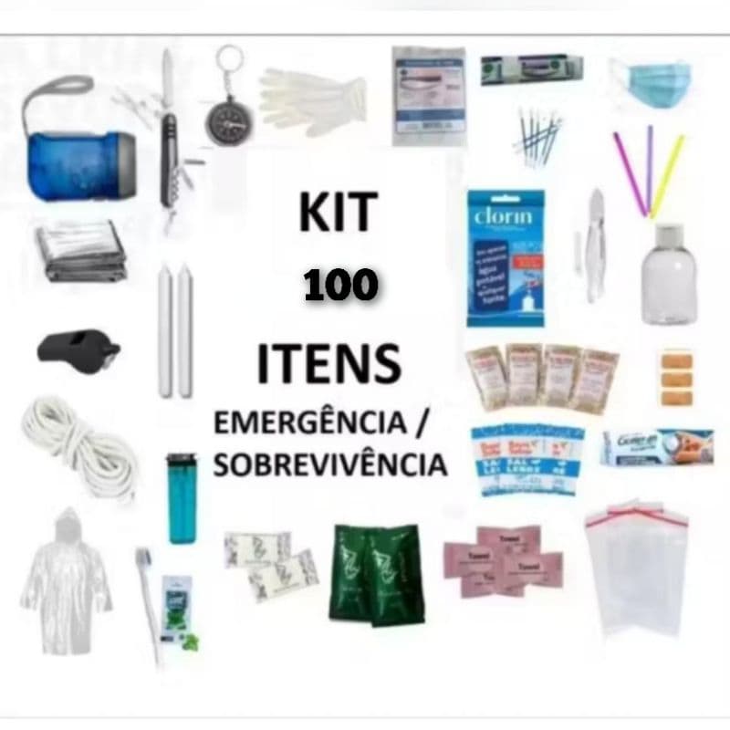3 kits de 100 itens equipamentos e primeiros socorros