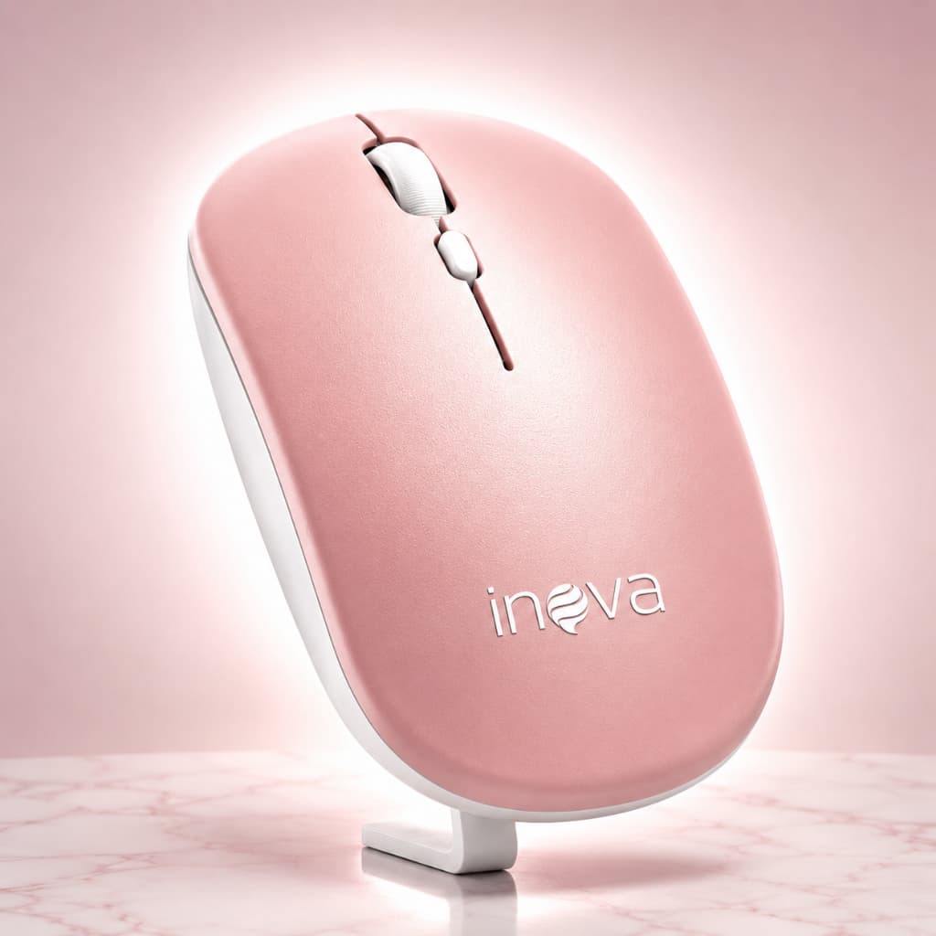 Mouse Sem Fio Inova Bluetooth 2.4G USB com LED Recarregável