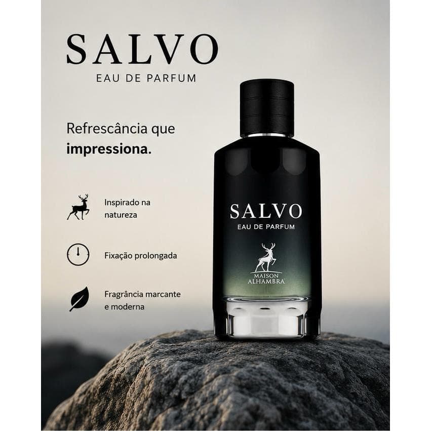Perfume Maison Alhambra Salvo Eau de Parfum 100ml EDP Masculino Original Importado Alta Fixação Amadeirado Aromático
