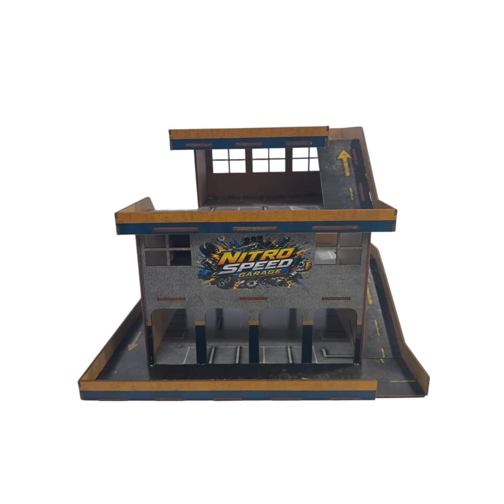 Garagem Para Carrinhos Adesivada Mdf
